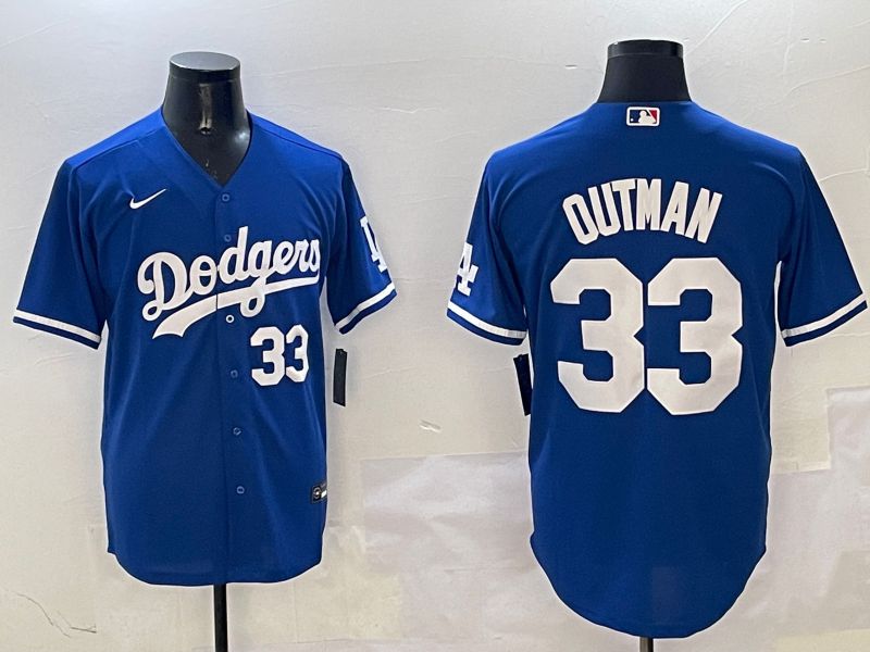 Men Los Angeles Dodgers #33 Outman Blue Game 2025 Nike MLB Jersey style 8